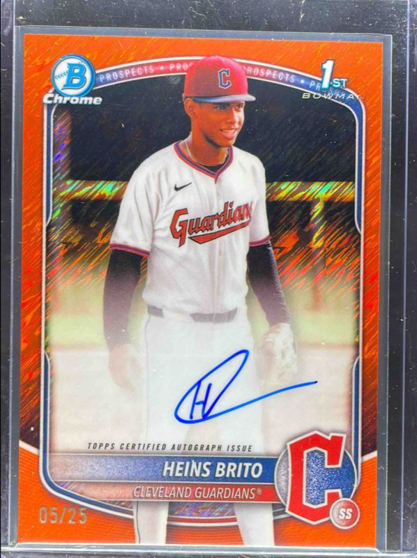 2025 Bowman Chrome #CPA-HB Prospect Auto - Orange Shimmer Refractor /25 (1st)