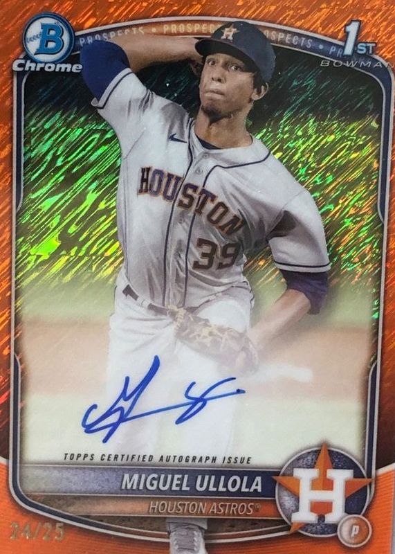 2025 Bowman Chrome #CPA-MU Prospect Auto - Orange Shimmer Refractor /25 (1st)