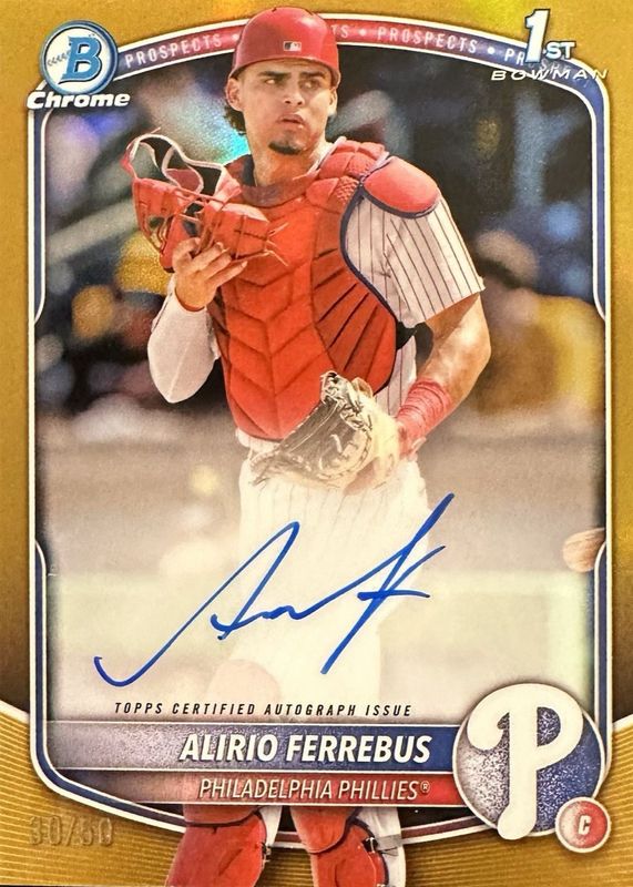 2025 Bowman Chrome #CPA-AF Prospect Auto - Gold Refractor /50 (1st)