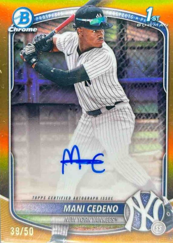 2025 Bowman Chrome #CPA-MCE Prospect Auto - Gold Refractor /50 (1st)