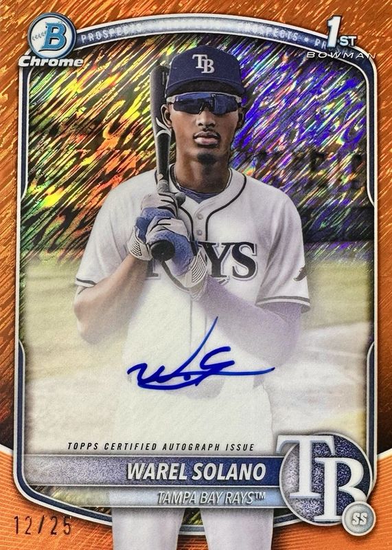 2025 Bowman Chrome #CPA-WS Prospect Auto - Orange Shimmer Refractor /25 (1st)