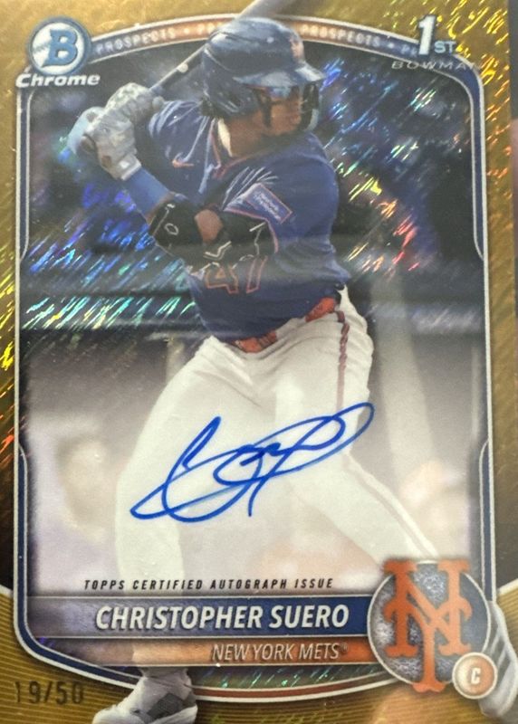 2025 Bowman Chrome #CPA-CSU Prospect Auto - Gold Shimmer Refractor /50 (1st)