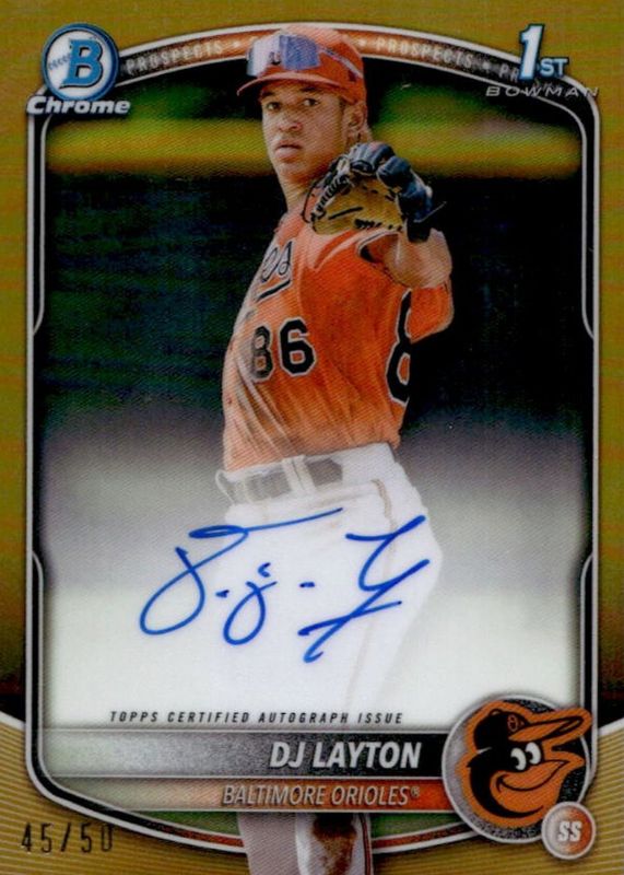 2025 Bowman Chrome #CPA-DL Prospect Auto - Gold Refractor /50 (1st)