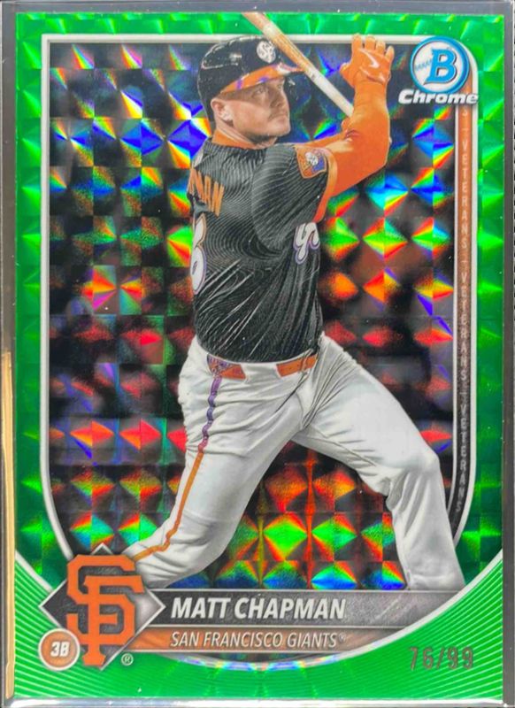 2025 Bowman Chrome #49 Green Geometric Refractor /99