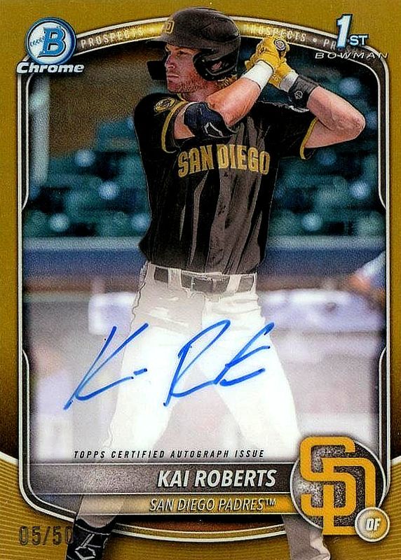 2025 Bowman Chrome #CPA-KR Prospect Auto - Gold Refractor /50 (1st)