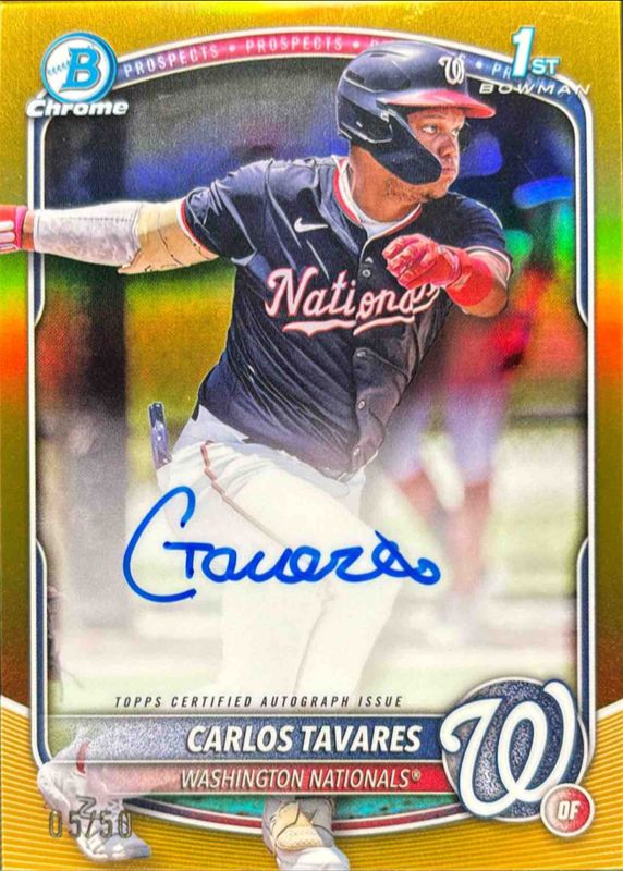 2025 Bowman Chrome #CPA-CT Prospect Auto - Gold Refractor /50 (1st)