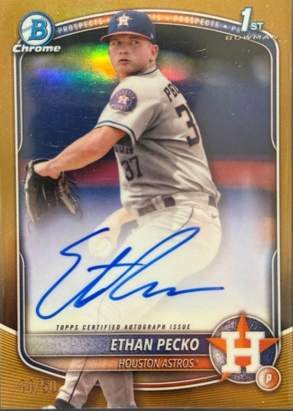 2025 Bowman Chrome #CPA-EPE Prospect Auto - Gold Refractor /50 (1st)