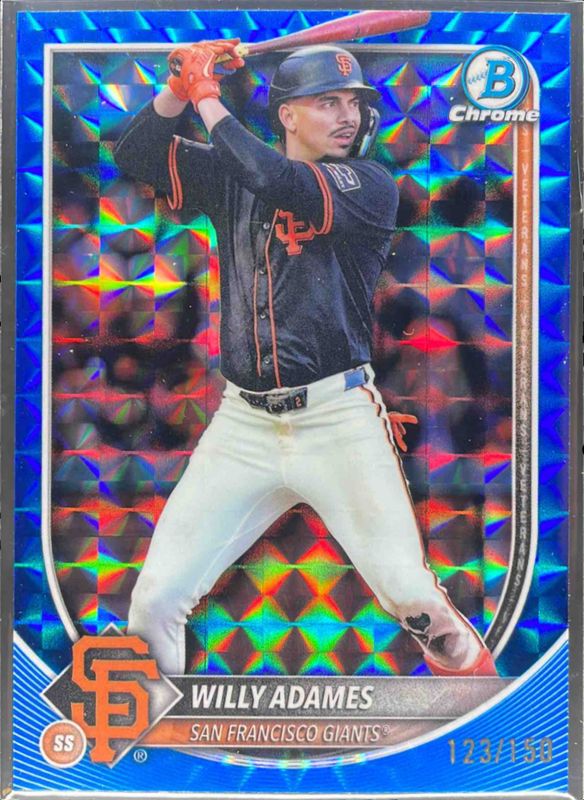 2025 Bowman Chrome #14 Blue Geometric Refractor /150