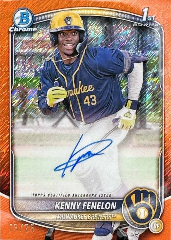 2025 Bowman Chrome #CPA-KF Prospect Auto - Orange Shimmer Refractor /25 (1st)