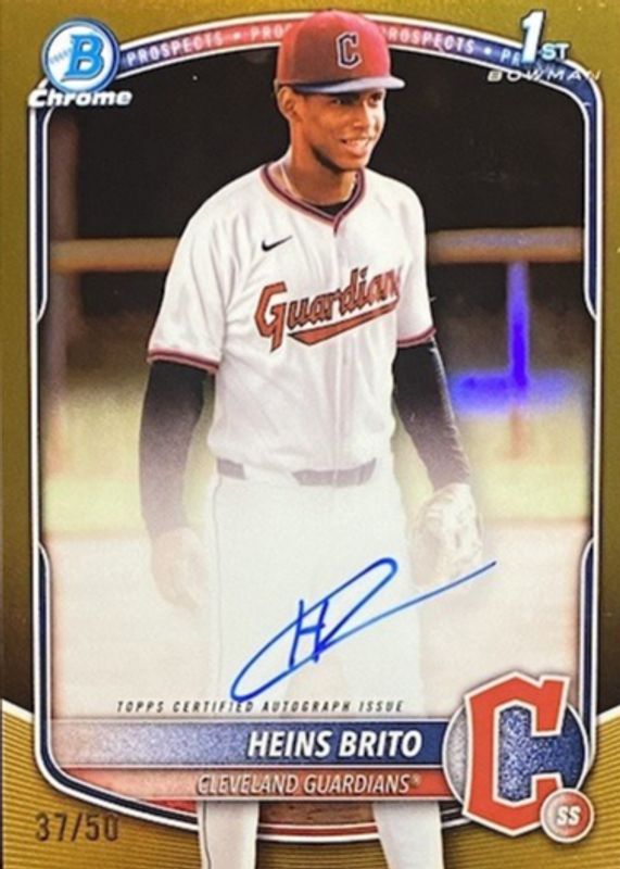 2025 Bowman Chrome #CPA-HB Prospect Auto - Gold Refractor /50 (1st)