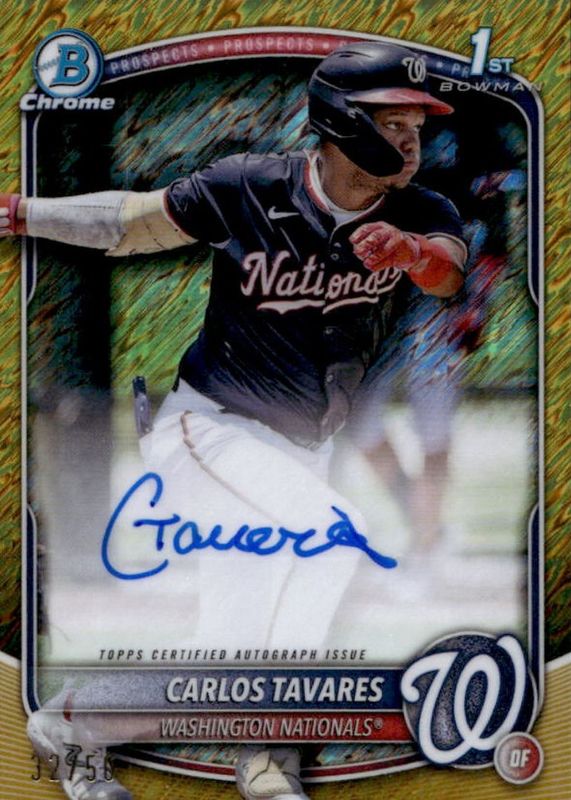 2025 Bowman Chrome #CPA-CT Prospect Auto - Gold Shimmer Refractor /50 (1st)