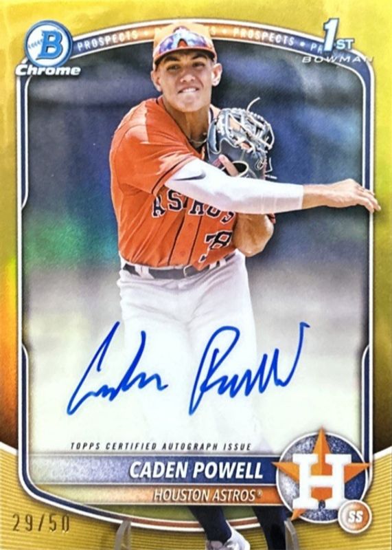 2025 Bowman Chrome #CPA-CPO Prospect Auto - Gold Refractor /50 (1st)