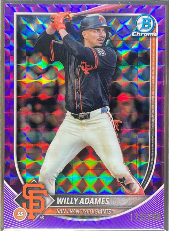2025 Bowman Chrome #14 Purple Geometric Refractor /250