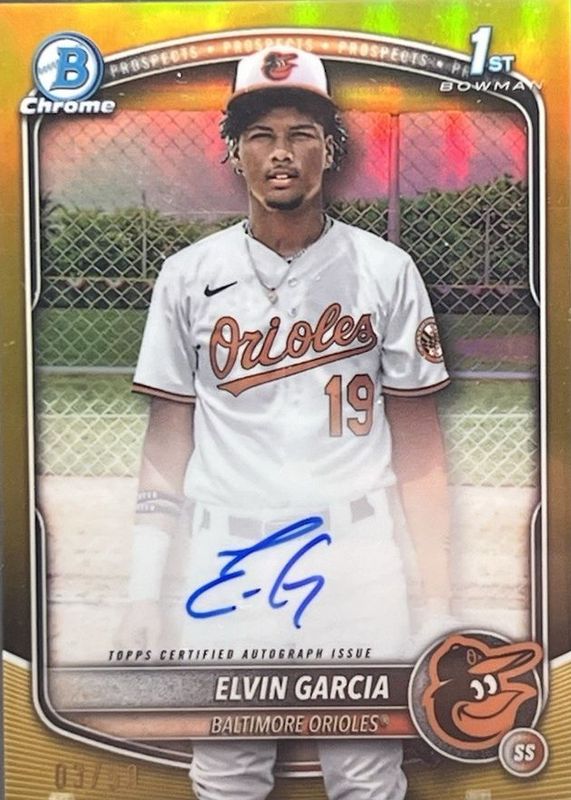 2025 Bowman Chrome #CPA-EG Prospect Auto - Gold Refractor /50 (1st)