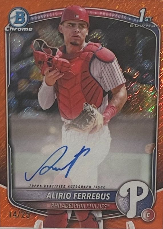 2025 Bowman Chrome #CPA-AF Prospect Auto - Orange Shimmer Refractor /25 (1st)