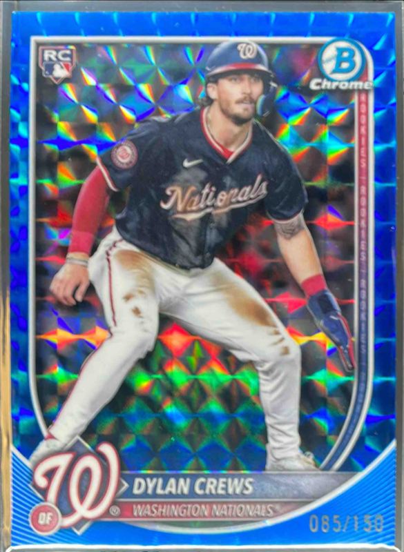 Dylan Crews 2025 Bowman Chrome #3 Blue Geometric Refractor /150 Rookie RAW
