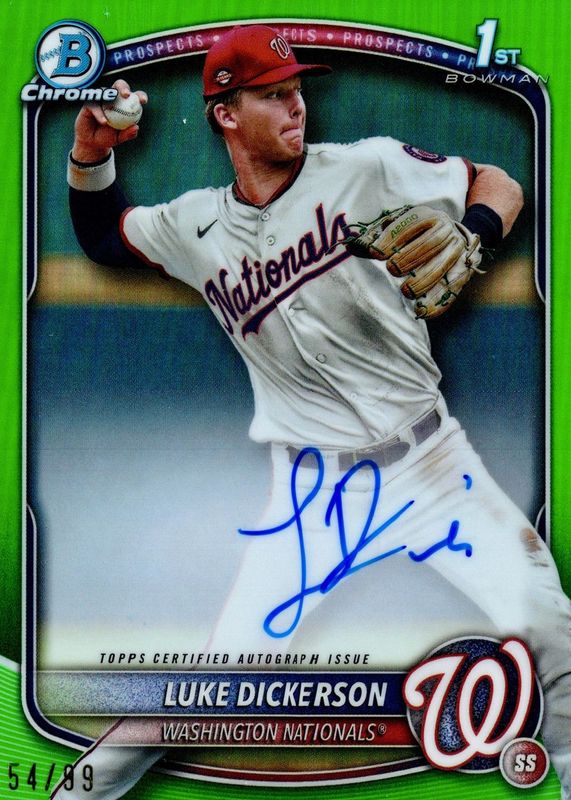 2025 Bowman Chrome #CPA-LDI Prospect Auto - Green Refractor /99 (1st)