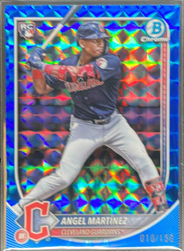 Angel Martinez 2025 Bowman Chrome #68 Blue Geometric Refractor /150 Rookie RAW