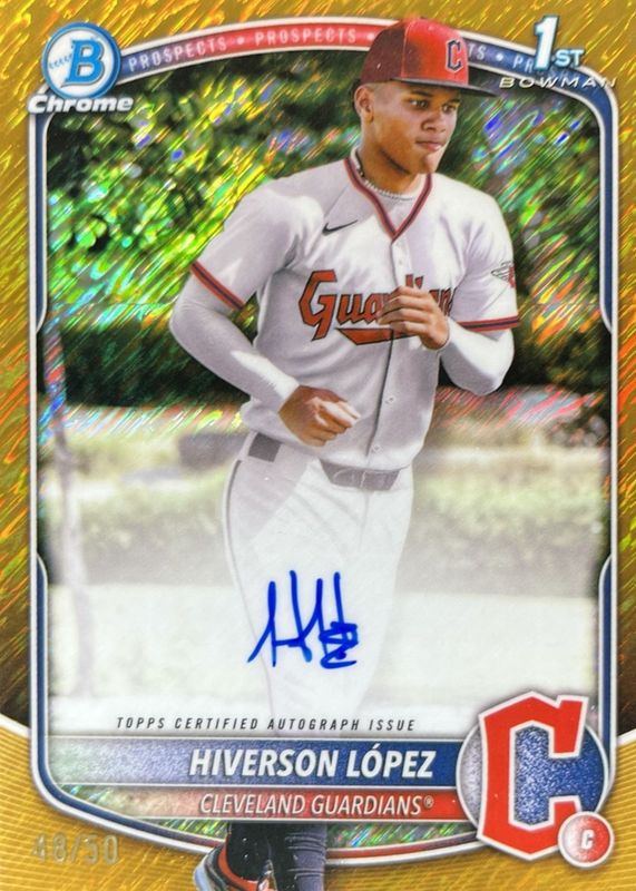 2025 Bowman Chrome #CPA-HL Prospect Auto - Gold Shimmer Refractor /50 (1st)