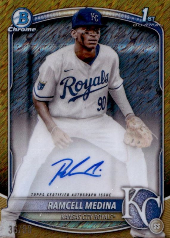 2025 Bowman Chrome #CPA-RA Prospect Auto - Gold Shimmer Refractor /50 (1st)