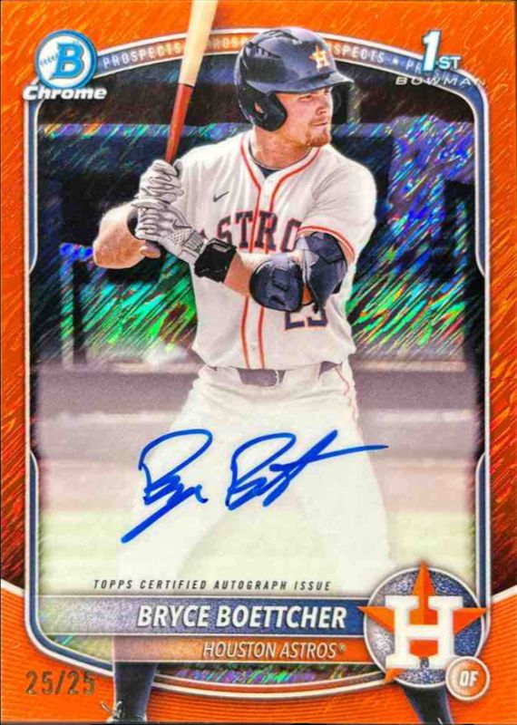 2025 Bowman Chrome #CPA-BB Prospect Auto - Orange Shimmer Refractor /25 (1st)