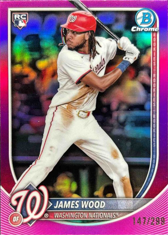 James Wood 2025 Bowman Chrome #29 Fuchsia Refractor /299 Rookie RAW