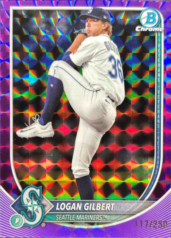 2025 Bowman Chrome #9 Purple Geometric Refractor /250