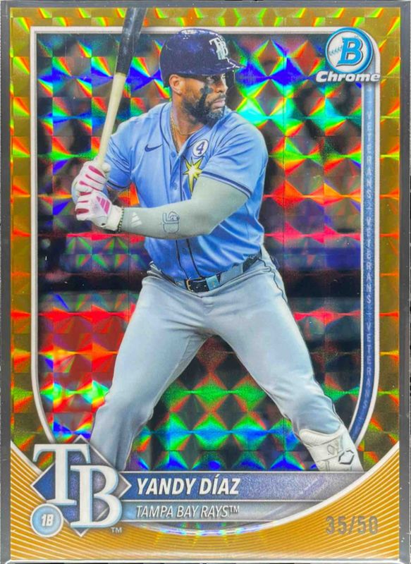 2025 Bowman Chrome #43 Gold Geometric Refractor /50