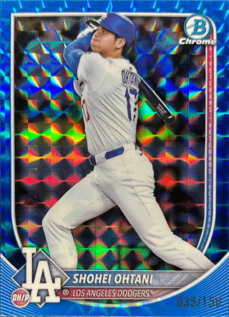 Shohei Ohtani 2025 Bowman Chrome #17 Blue Geometric Refractor /150 ...