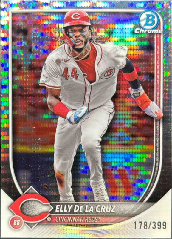 Elly De La Cruz 2025 Bowman Chrome #89 Pulsar Refractor /399 RAW