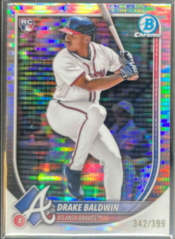 Drake Baldwin 2025 Bowman Chrome #75 Pulsar Refractor /399 Rookie RAW
