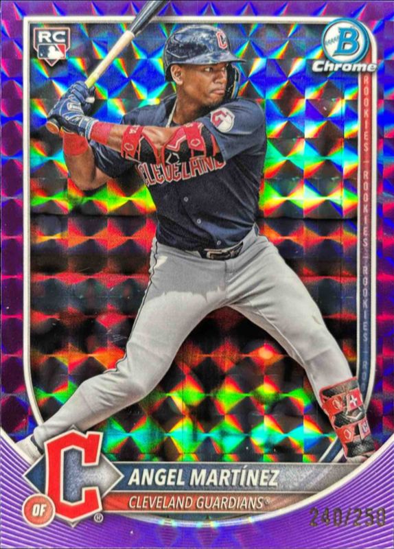 Angel Martinez 2025 Bowman Chrome #68 Purple Geometric Refractor /250 Rookie RAW