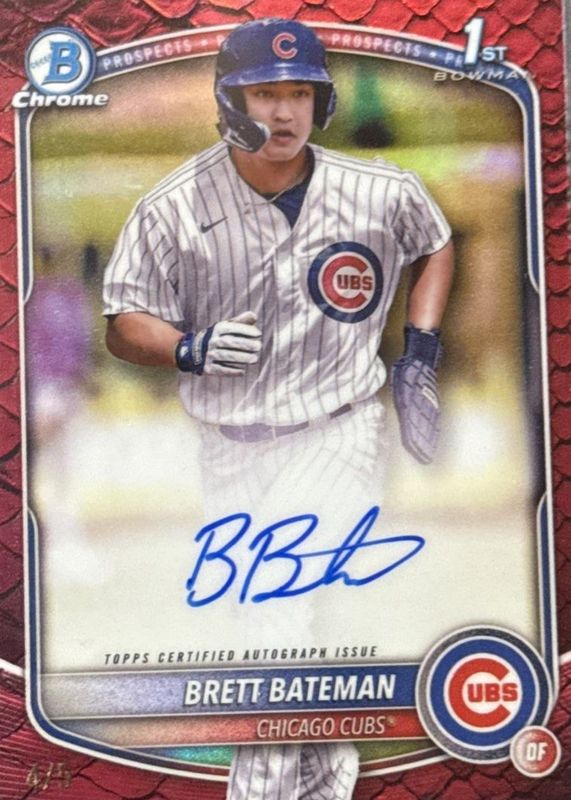 2025 Bowman Chrome #CPA-BBA Prospect Auto - Reptilian Red Refractor /5 (1st)