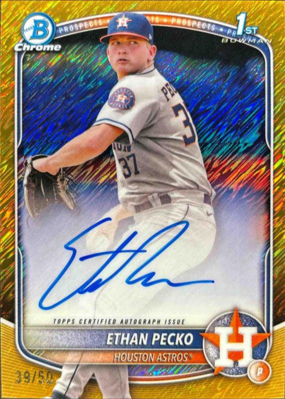 2025 Bowman Chrome #CPA-EPE Prospect Auto - Gold Shimmer Refractor /50 (1st)