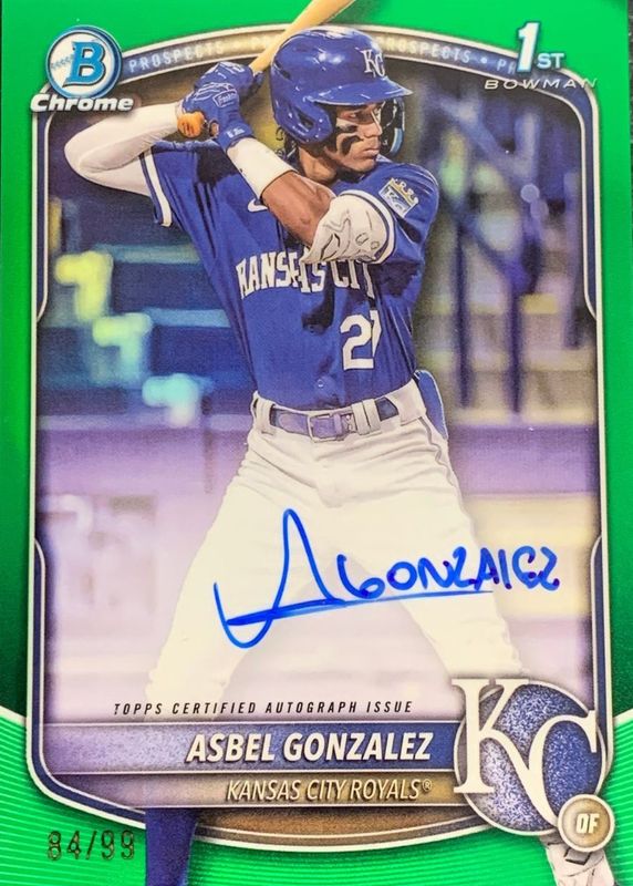 2025 Bowman Chrome #CPA-AG Prospect Auto - Green Refractor /99 (1st)