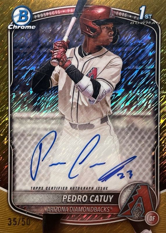 2025 Bowman Chrome #CPA-PC Prospect Auto - Gold Shimmer Refractor /50 (1st)