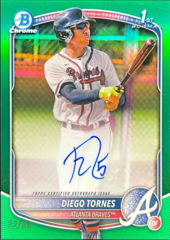 2025 Bowman Chrome #CPA-DT Prospect Auto - Green Refractor /99 (1st)
