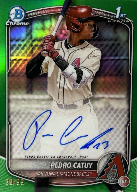2025 Bowman Chrome #CPA-PC Prospect Auto - Green Refractor /99 (1st)