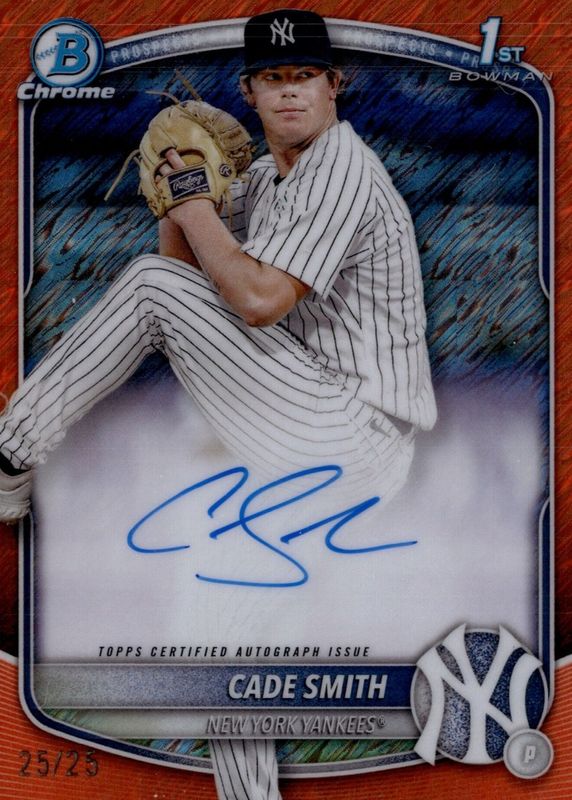 2025 Bowman Chrome #CPA-CS Prospect Auto - Orange Shimmer Refractor /25 (1st)