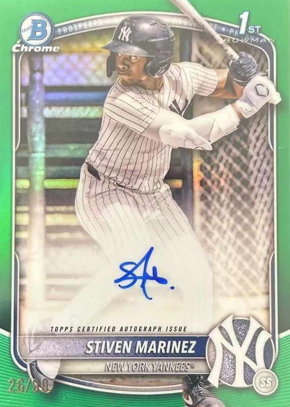 2025 Bowman Chrome #CPA-SMA Prospect Auto - Green Refractor /99 (1st)