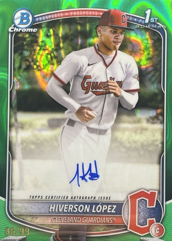 2025 Bowman Chrome #CPA-HL Prospect Auto - Green Refractor /99 (1st)