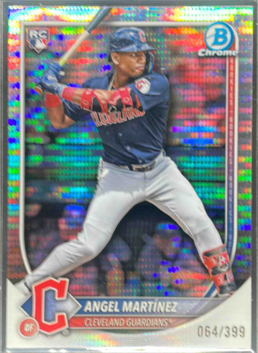 Angel Martinez 2025 Bowman Chrome #68 Pulsar Refractor /399 Price 
