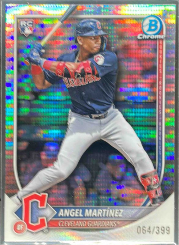 Angel Martinez 2025 Bowman Chrome #68 Pulsar Refractor /399 Rookie RAW