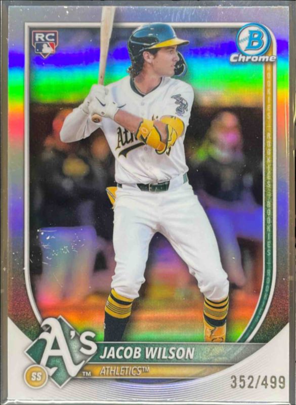 Jacob Wilson 2025 Bowman Chrome #1 Refractor /499 Rookie RAW