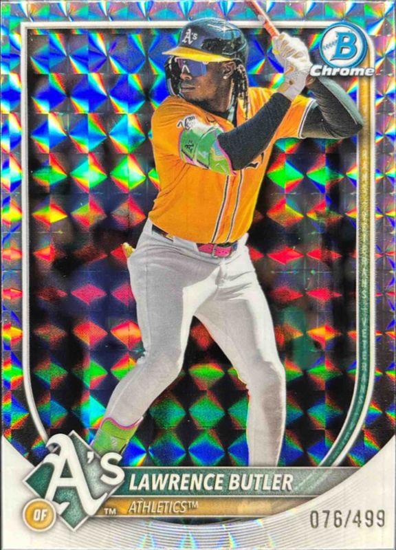 Lawrence Butler 2025 Bowman Chrome #65 Geometric Refractor /499 RAW