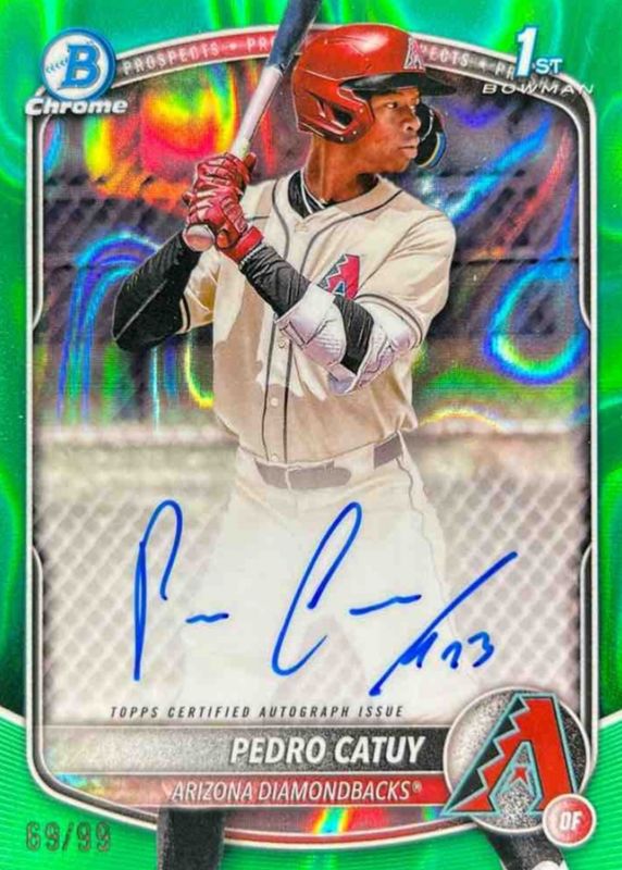 2025 Bowman Chrome #CPA-PC Prospect Auto - Green Lava Refractor /99 (1st)