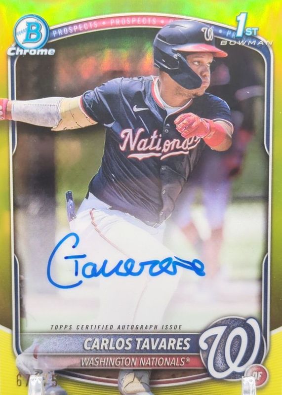 2025 Bowman Chrome #CPA-CT Prospect Auto - Yellow Refractor /75 (1st)