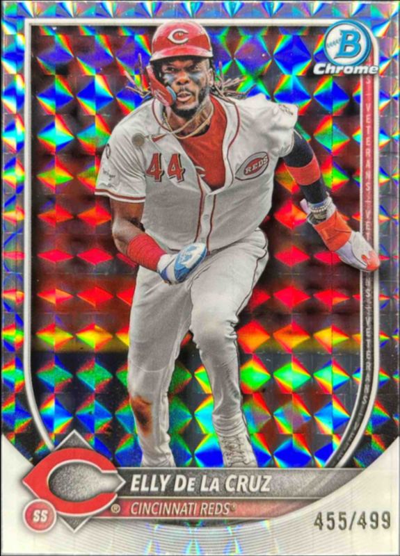 Elly De La Cruz 2025 Bowman Chrome #89 Geometric Refractor /499 RAW