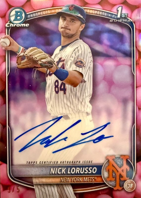 2025 Bowman Chrome #CPA-NL Prospect Auto - Gum Ball Refractor /5 (1st)