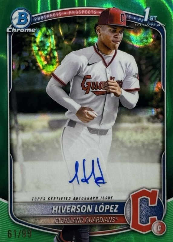 2025 Bowman Chrome #CPA-HL Prospect Auto - Green Lava Refractor /99 (1st)